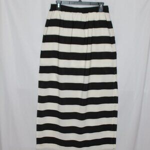 Vince Camuto Black and White Split Long Skirt